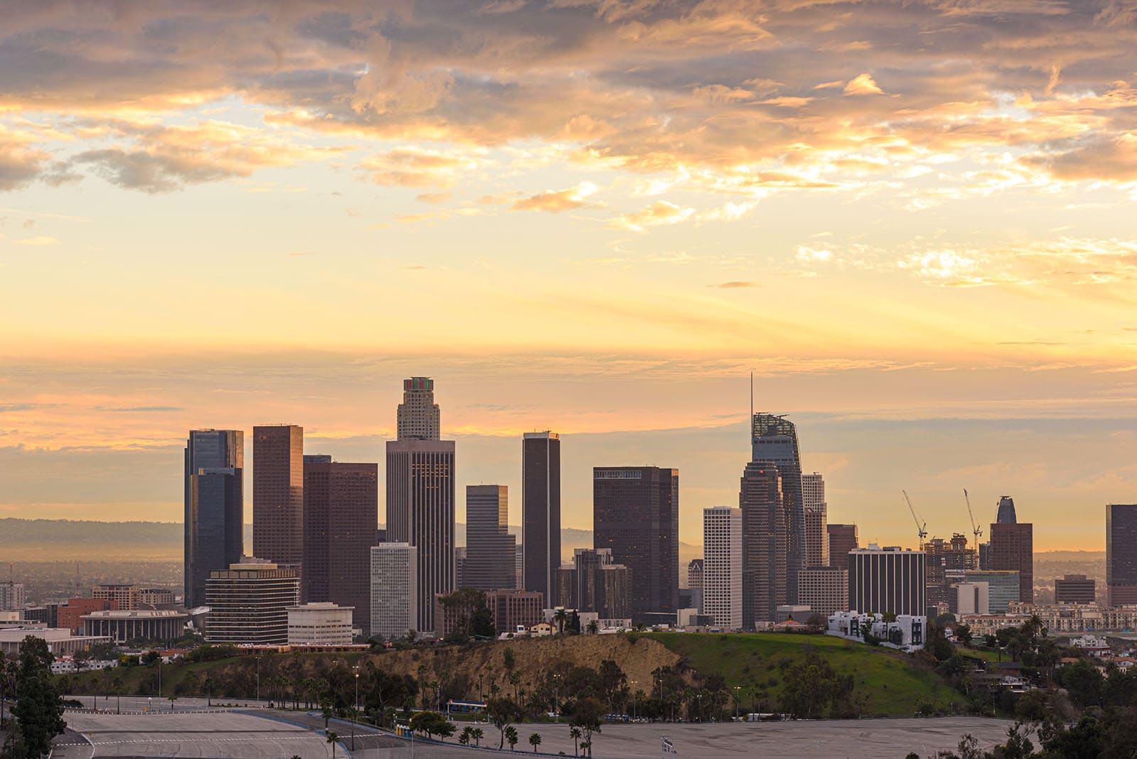 Downtown Los Angeles at Sunset