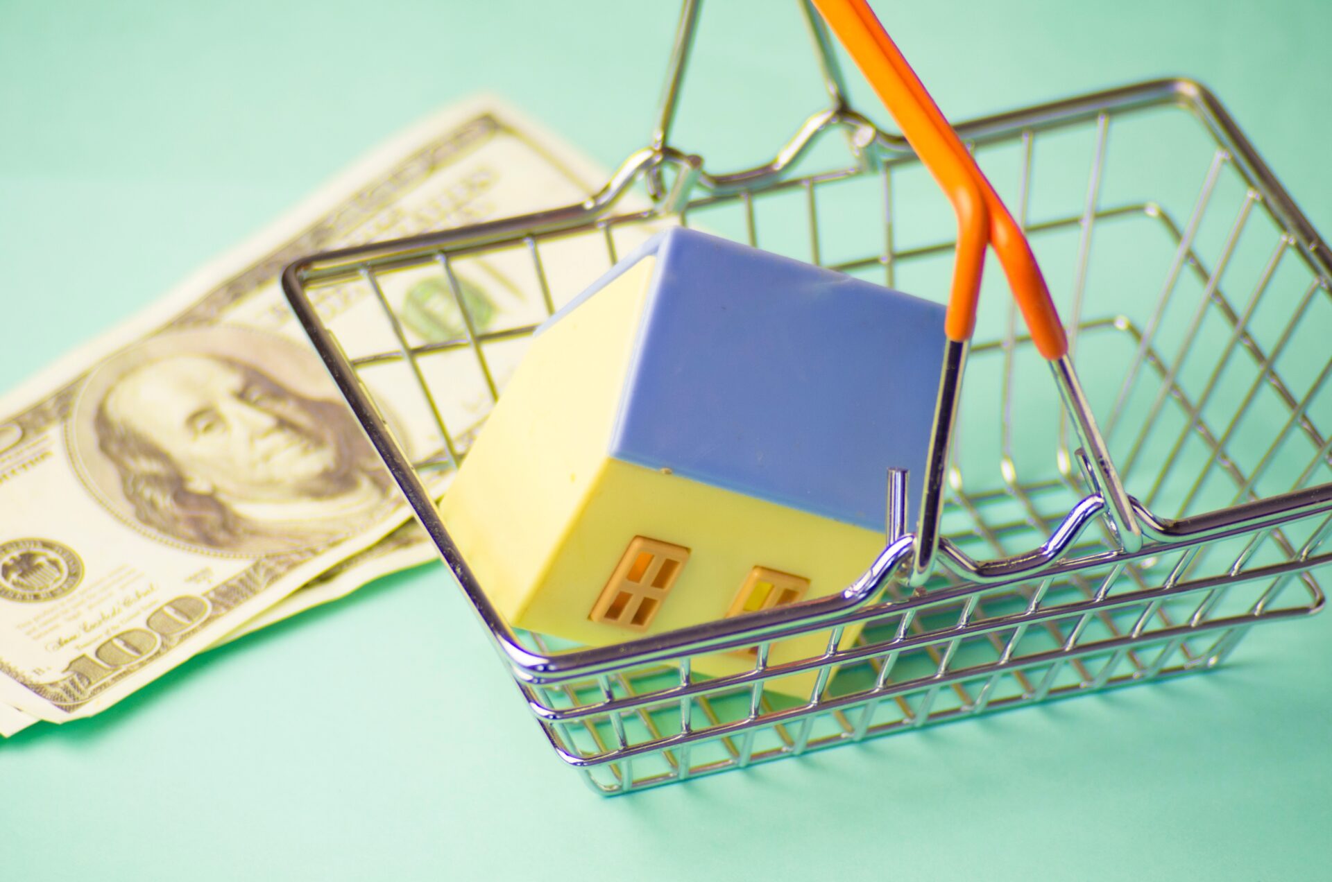 shopping basket with a model of a house on the roa 2026 01 07 05 58 34 utc